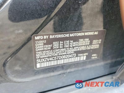 Zdjęcie 13 z 13 samochodu: 2013 BMW X5 XDRIVE35I VIN:5UXZV4C57D0B20473 - miniatura