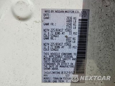 Zdjęcie 13 z 13 samochodu: 2017 NISSAN ROGUE SV VIN:5N1AT2MT3HC832952 - miniatura