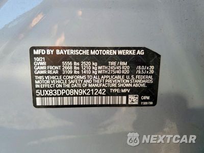 Zdjęcie 14 z 14 samochodu: 2022 BMW X3 M40I VIN:5UX83DP08N9K21242 - miniatura