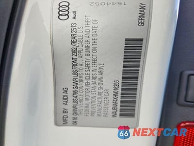 Zdjęcie 12 z 12 samochodu: 2017 AUDI A4 PREMIUM PLUS VIN:WAUENAF4XHN016256 - miniatura