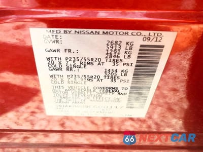 Zdjęcie 13 z 13 samochodu: 2013 NISSAN PATHFINDER S VIN:5N1AR2MN1DC600117 - miniatura