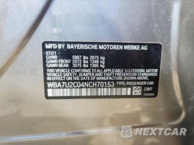 Zdjęcie 12 z 12 samochodu: 2022 BMW 750 XI VIN:WBA7U2C04NCH70153 - miniatura