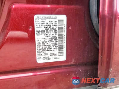 Zdjęcie 13 z 13 samochodu: 2011 NISSAN MURANO S VIN:JN8AZ1MW3BW158111 - miniatura