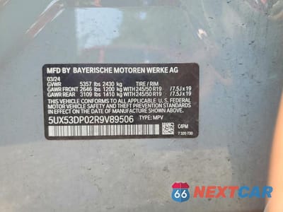 Zdjęcie 13 z 13 samochodu: 2024 BMW X3 XDRIVE30I VIN:5UX53DP02R9V89506 - miniatura