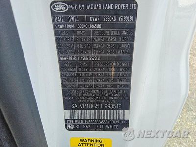Zdjęcie 12 z 12 samochodu: 2015 LAND ROVER RANGE ROVER EVOQUE PURE PLUS VIN:SALVP1BG5FH993516 - miniatura