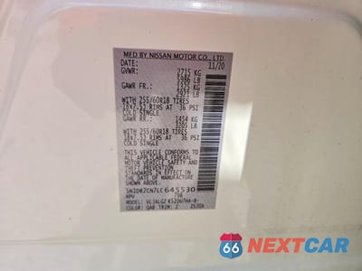 Zdjęcie 13 z 13 samochodu: 2020 NISSAN PATHFINDER SL VIN:5N1DR2CN7LC645530 - miniatura