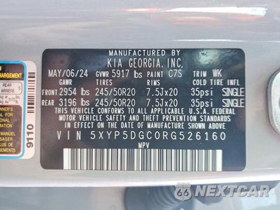 Zdjęcie 14 z 14 samochodu: 2024 KIA TELLURIDE SX X-LINE VIN:5XYP5DGC0RG526160 - miniatura