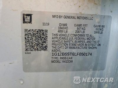 Zdjęcie 12 z 12 samochodu: 2020 CHEVROLET MALIBU LS VIN:1G1ZB5ST6LF050174 - miniatura