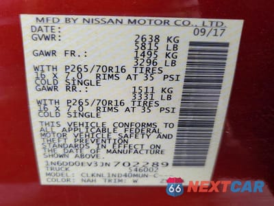Zdjęcie 12 z 12 samochodu: 2018 NISSAN FRONTIER S VIN:1N6DD0EV3JN702289 - miniatura