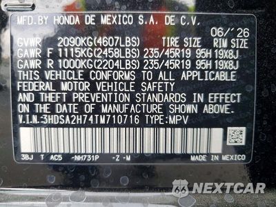 Zdjęcie 14 z 14 samochodu: 2026 ACURA ADX A-SPEC ADVANCE VIN:3HDSA2H74TM710716 - miniatura
