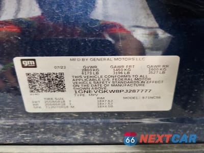 Zdjęcie 12 z 12 samochodu: 2023 CHEVROLET TRAVERSE LT VIN:1GNEVGKW8PJ287777 - miniatura