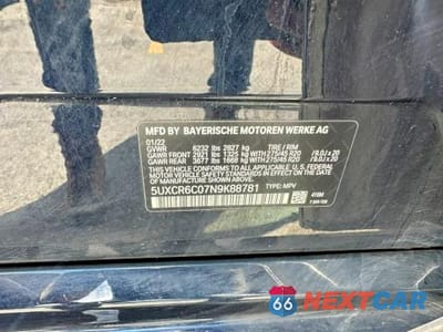 Zdjęcie 10 z 10 samochodu: 2022 BMW X5 XDRIVE40I VIN:5UXCR6C07N9K88781 - miniatura