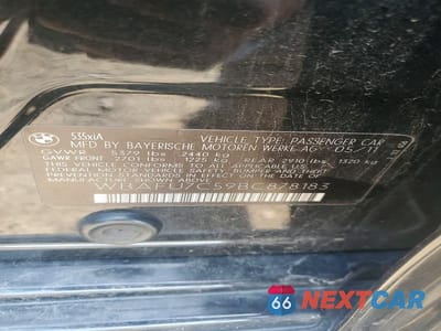 Zdjęcie 12 z 12 samochodu: 2011 BMW 535 XI VIN:WBAFU7C59BC878183 - miniatura