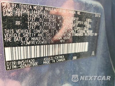 Zdjęcie 13 z 13 samochodu: 2014 TOYOTA RAV4 XLE VIN:2T3WFREV2EW081314 - miniatura