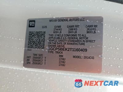 Zdjęcie 12 z 12 samochodu: 2026 CHEVROLET COLORADO VIN:1GCPSBEK2T1160409 - miniatura