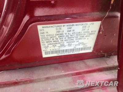 Zdjęcie 12 z 12 samochodu: 2006 NISSAN MAXIMA 3.5 SE VIN:1N4BA41E86C847532 - miniatura