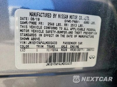 Zdjęcie 12 z 12 samochodu: 2020 INFINITI Q50 3.0T SPORT VIN:JN1EV7AP4LM202433 - miniatura