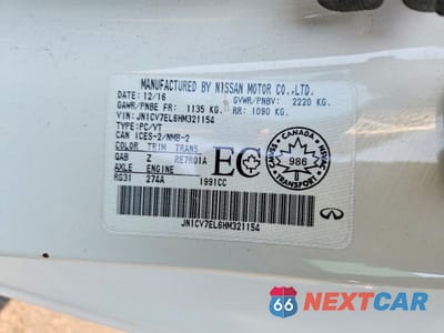 Zdjęcie 13 z 13 samochodu: 2017 INFINITI Q60 2.0T VIN:JN1CV7EL6HM321154 - miniatura