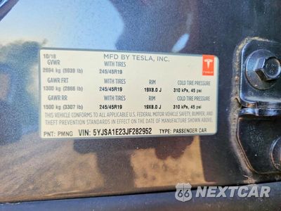Zdjęcie 12 z 12 samochodu: 2018 TESLA MODEL S VIN:5YJSA1E23JF282952 - miniatura