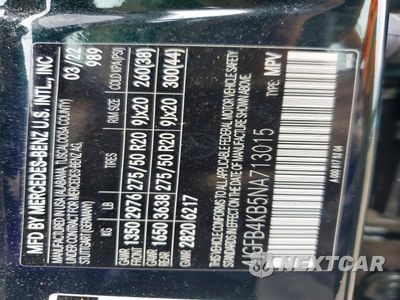 Zdjęcie 14 z 14 samochodu: 2022 MERCEDES-BENZ GLE 350 4MATIC VIN:4JGFB4KB5NA713015 - miniatura