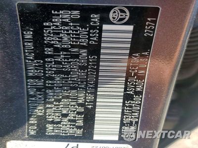 Zdjęcie 12 z 12 samochodu: 2013 TOYOTA CAMRY SE VIN:4T1BF1FK4DU272115 - miniatura