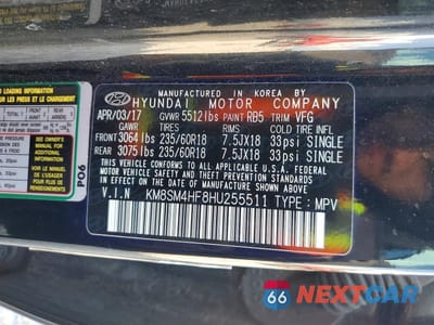 Zdjęcie 14 z 14 samochodu: 2017 HYUNDAI SANTA FE SE VIN:KM8SM4HF8HU255511 - miniatura