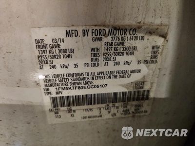 Zdjęcie 13 z 13 samochodu: 2014 FORD EXPLORER LIMITED VIN:1FM5K7F80EGC05107 - miniatura