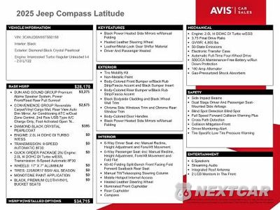 Zdjęcie 13 z 14 samochodu: 2025 JEEP COMPASS LATITUDE VIN:3C4NJDBN9ST550158 - miniatura