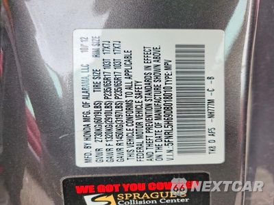 Zdjęcie 13 z 13 samochodu: 2013 HONDA ODYSSEY EXL VIN:5FNRL5H69DB018010 - miniatura