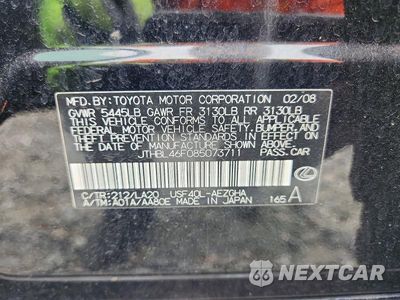 Zdjęcie 13 z 13 samochodu: 2008 LEXUS LS 460 VIN:JTHBL46F085073711 - miniatura