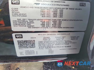 Zdjęcie 12 z 12 samochodu: 2024 CHEVROLET SILVERADO K1500 RST VIN:1GCUDEED7RZ374483 - miniatura
