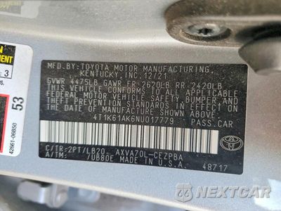 Zdjęcie 12 z 12 samochodu: 2022 TOYOTA CAMRY XSE VIN:4T1K61AK6NU017779 - miniatura