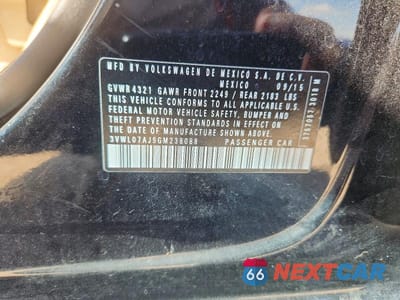 Zdjęcie 13 z 13 samochodu: 2016 VOLKSWAGEN JETTA SEL VIN:3VWL07AJ9GM238088 - miniatura