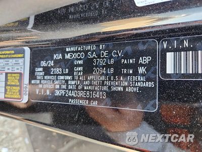 Zdjęcie 12 z 12 samochodu: 2024 KIA FORTE LX VIN:3KPF24AD3RE816413 - miniatura