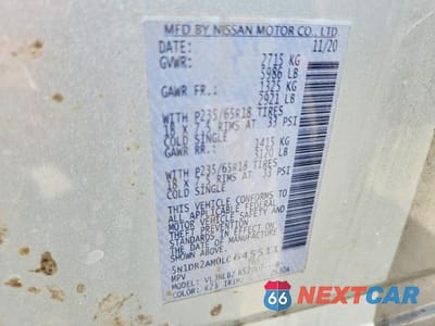 Zdjęcie 13 z 13 samochodu: 2020 NISSAN PATHFINDER S VIN:5N1DR2AM0LC645511 - miniatura