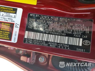 Zdjęcie 13 z 13 samochodu: 2017 TOYOTA CAMRY SE VIN:4T1BF1FKXHU657569 - miniatura