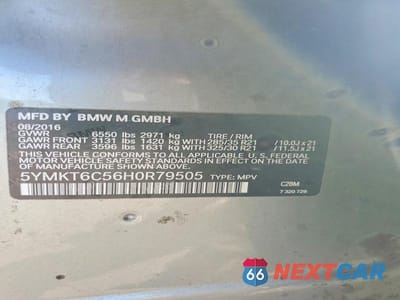 Zdjęcie 13 z 13 samochodu: 2017 BMW X5 M VIN:5YMKT6C56H0R79505 - miniatura