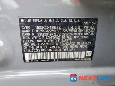 Zdjęcie 13 z 13 samochodu: 2025 HONDA HR-V SPORT VIN:3CZRZ1H58SM703990 - miniatura