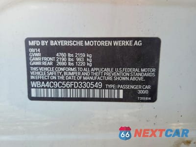 Zdjęcie 12 z 12 samochodu: 2015 BMW 428 XI GRAN COUPE SULEV VIN:WBA4C9C56FD330549 - miniatura