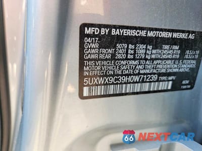 Zdjęcie 13 z 13 samochodu: 2017 BMW X3 XDRIVE28I VIN:5UXWX9C39H0W71239 - miniatura