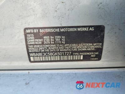 Zdjęcie 12 z 12 samochodu: 2016 BMW 328 XI SULEV VIN:WBA8E3C58GK501727 - miniatura