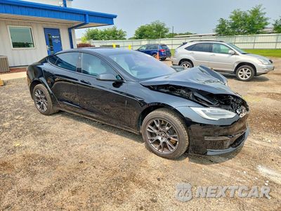 Czwarte zdjęcie samochodu z boku: 2021 TESLA MODEL S VIN:5YJSA1E66MF454785 - miniatura