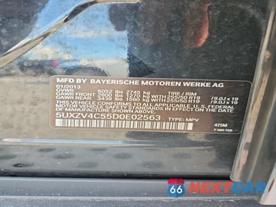 Zdjęcie 14 z 14 samochodu: 2013 BMW X5 XDRIVE35I VIN:5UXZV4C55D0E02563 - miniatura