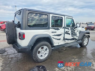 Trzecie zdjęcie samochodu z tyłu: 2021 JEEP WRANGLER UNLIMITED SPORT VIN:1C4HJXDG0MW521190 - miniatura