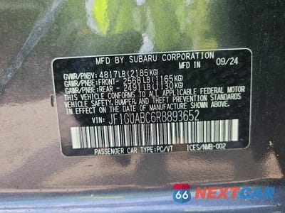 Zdjęcie 13 z 13 samochodu: 2024 SUBARU IMPREZA VIN:JF1GUABC6R8893652 - miniatura