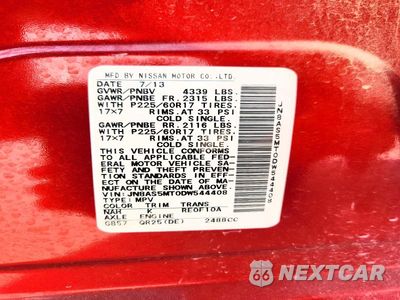 Zdjęcie 13 z 13 samochodu: 2013 NISSAN ROGUE S VIN:JN8AS5MT0DW544408 - miniatura