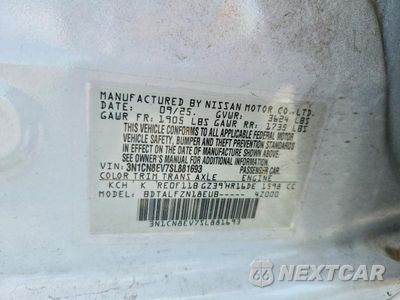 Zdjęcie 13 z 13 samochodu: 2025 NISSAN VERSA SV VIN:3N1CN8EV7SL881693 - miniatura