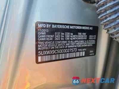 Zdjęcie 12 z 12 samochodu: 2014 BMW X3 XDRIVE28I VIN:5UXWX9C50E0D27573 - miniatura