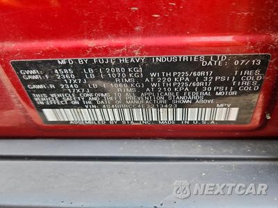 Zdjęcie 12 z 12 samochodu: 2014 SUBARU OUTBACK 2.5I PREMIUM VIN:4S4BRBCC4E3213423 - miniatura