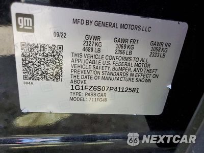 Zdjęcie 13 z 13 samochodu: 2023 CHEVROLET BOLT EUV PREMIER VIN:1G1FZ6S07P4112581 - miniatura